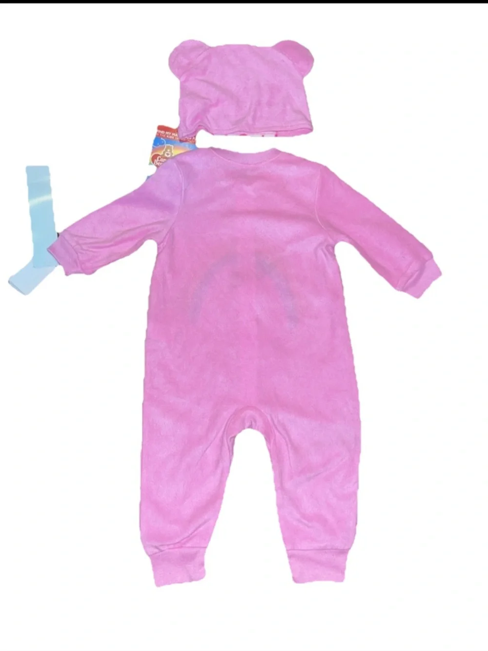Care Bears Cheer Bear Long Sleeve Blanket Sleeper Footed Pajama Pink 12M